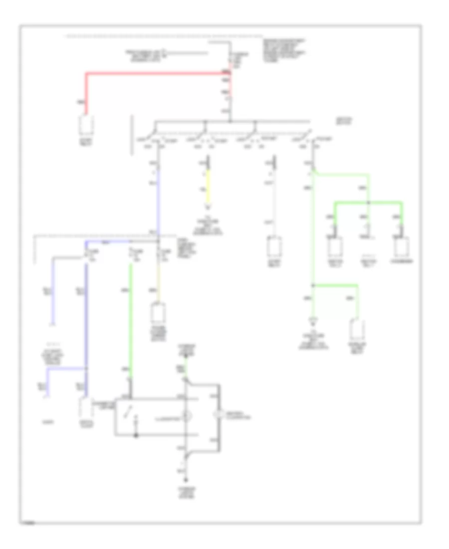 Power Distribution Wiring Diagram (4 of 5) for Hyundai Accent GL 2003