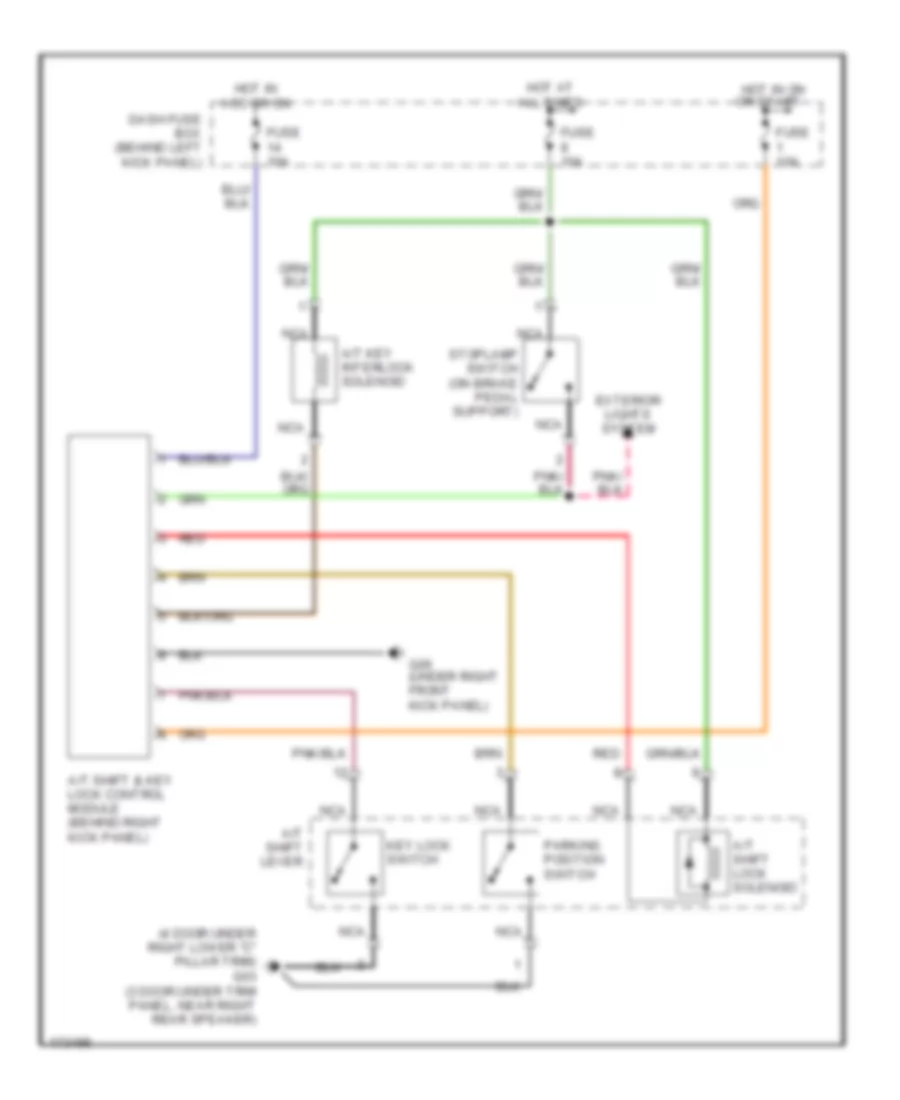 Shift Interlock Wiring Diagram for Hyundai Accent GL 2003