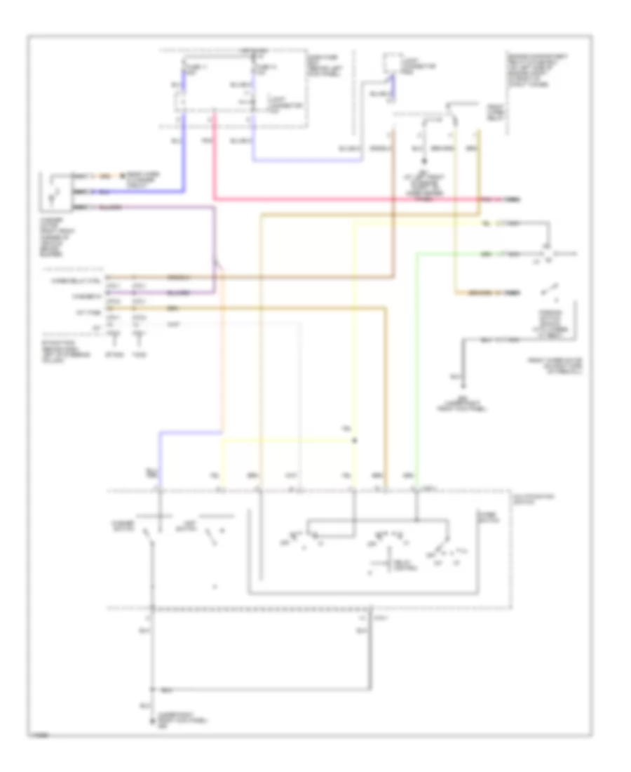 Электросхема передних стеклоочистителей дворников и омывателя лобового стекла для Hyundai Accent GL 2003