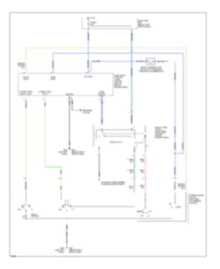 Электросхема передних стеклоочистителей дворников и омывателя лобового стекла для Hyundai Accent L 1995