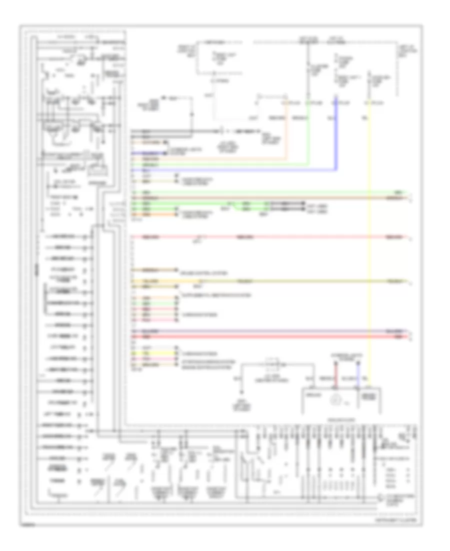 Instrument Cluster Wiring Diagram 1 of 2 for Hyundai Equus Signature 2013