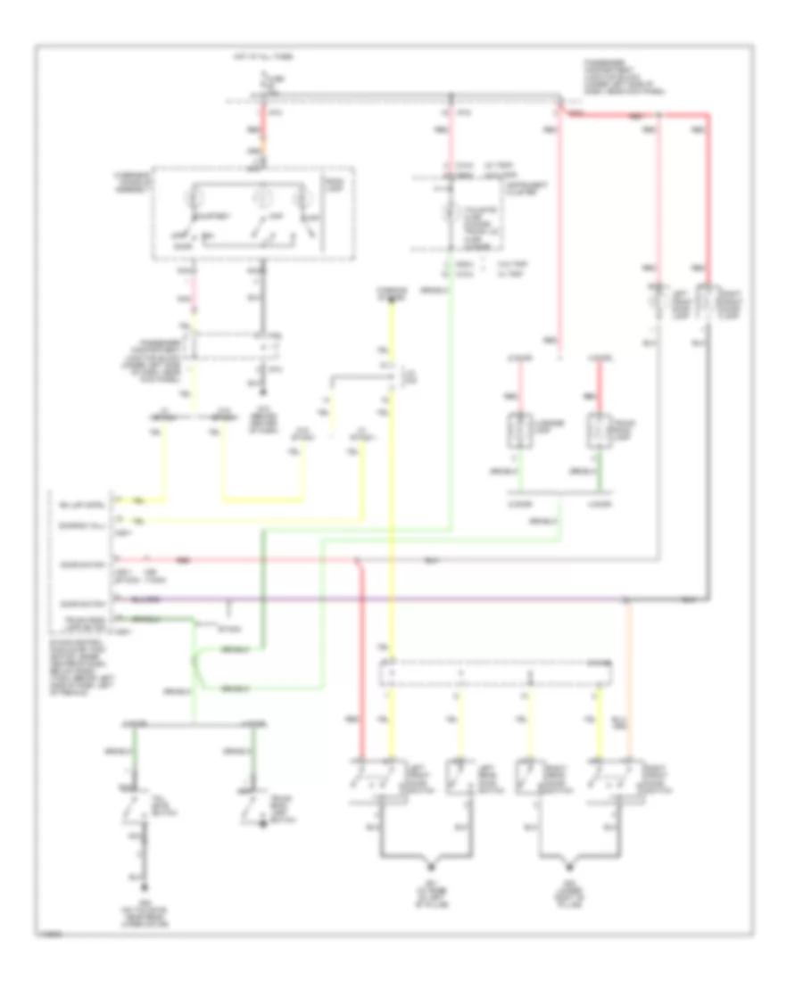 Courtesy Lamps Wiring Diagram with Sunroof for Hyundai Elantra GLS 2003
