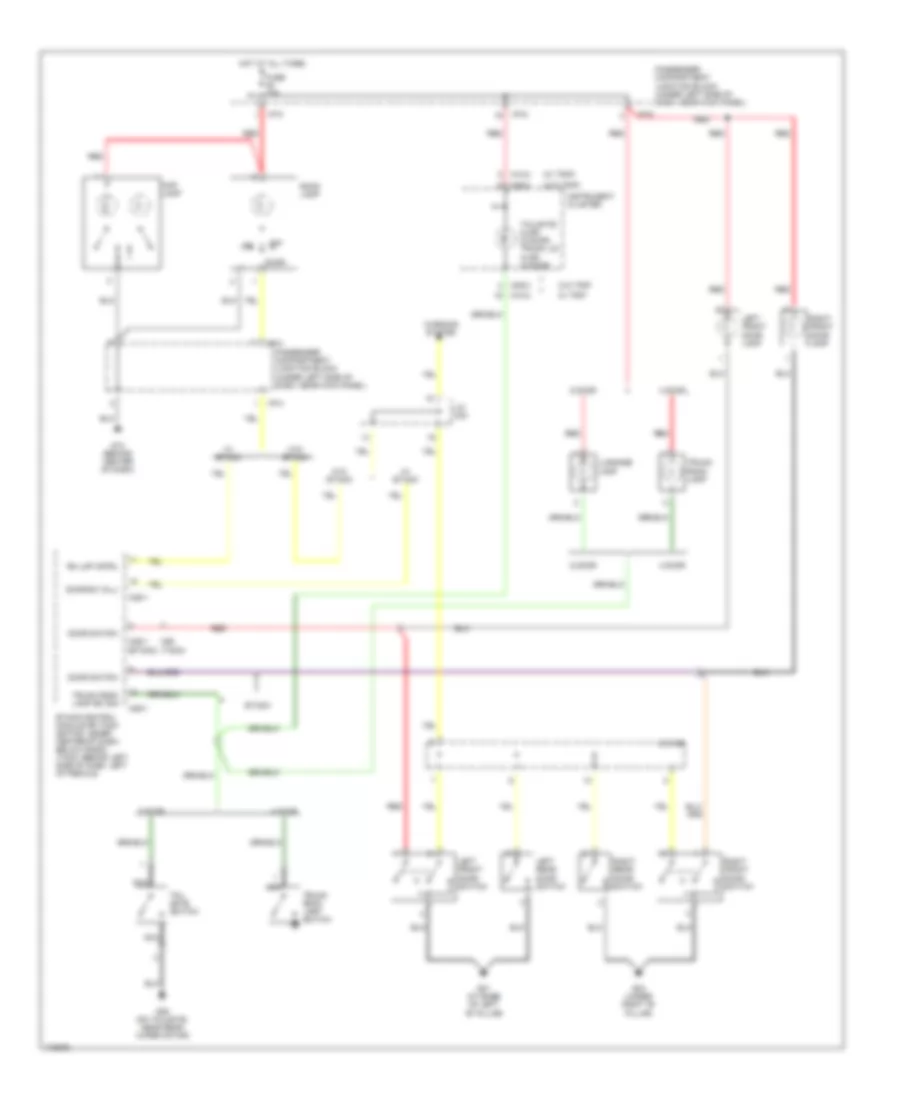 Courtesy Lamps Wiring Diagram without Sunroof for Hyundai Elantra GLS 2003