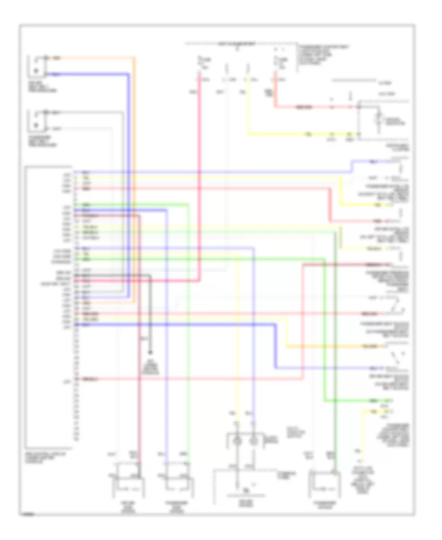 Supplemental Restraints Wiring Diagram for Hyundai Elantra GLS 2003