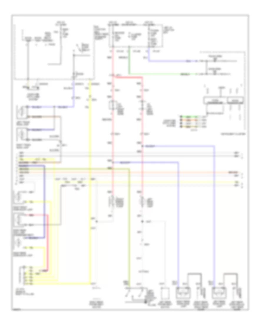 Courtesy Lamps Wiring Diagram (2 of 3) for Hyundai Equus Ultimate 2013