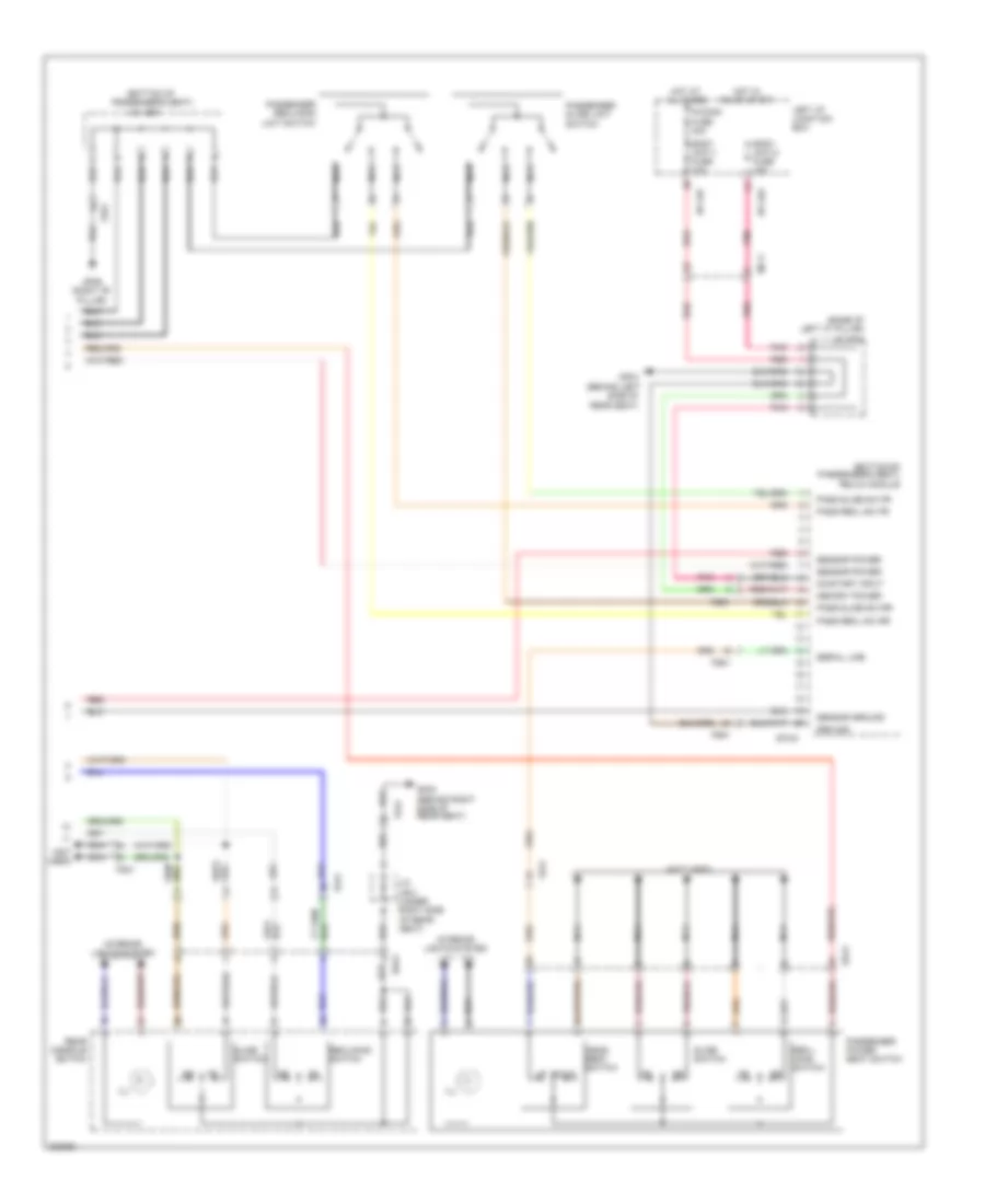 Relax Power Seat Wiring Diagram, 6:4 Seat (2 of 2) for Hyundai Equus Ultimate 2013