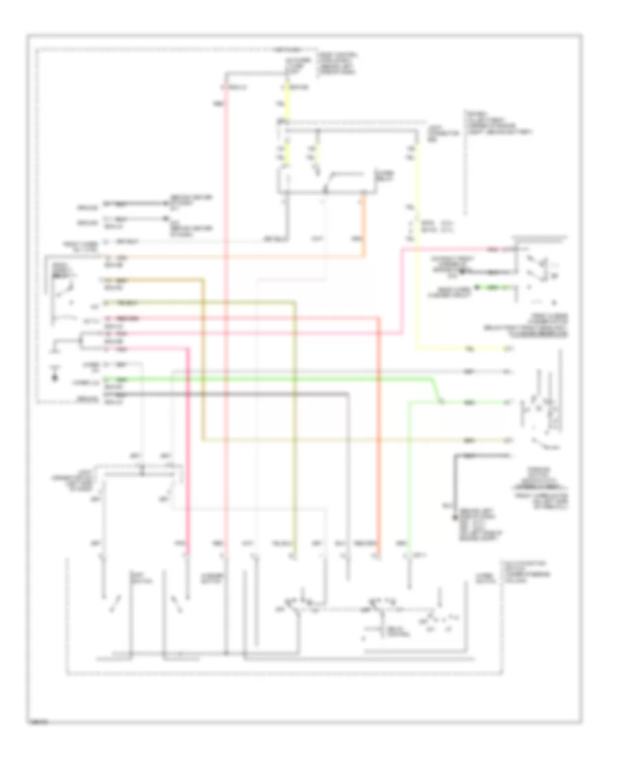 Электросхема передних стеклоочистителей дворников и омывателя лобового стекла для Hyundai Tiburon SE 2007