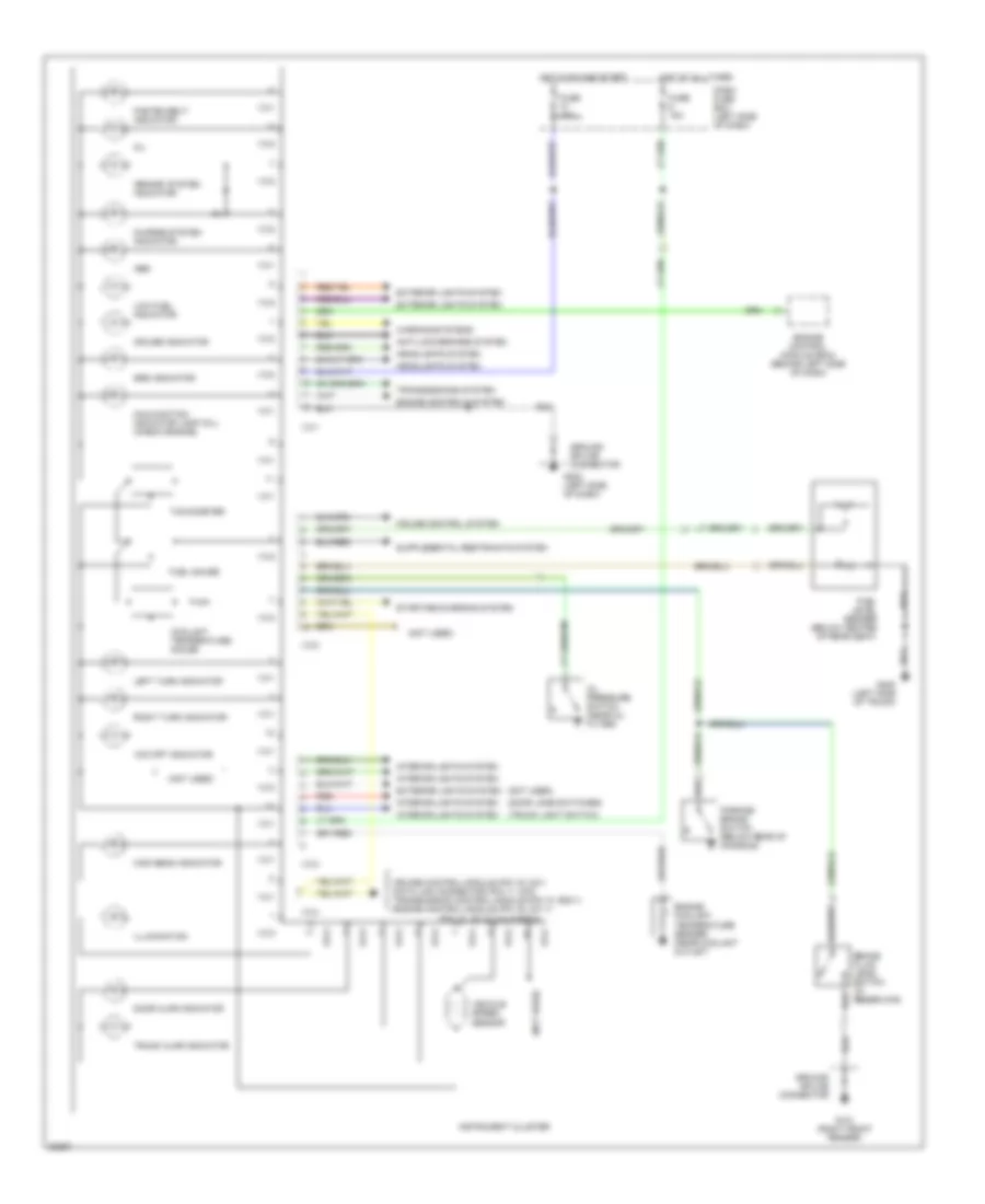 Instrument Cluster Wiring Diagram for Hyundai Elantra GLS 1995