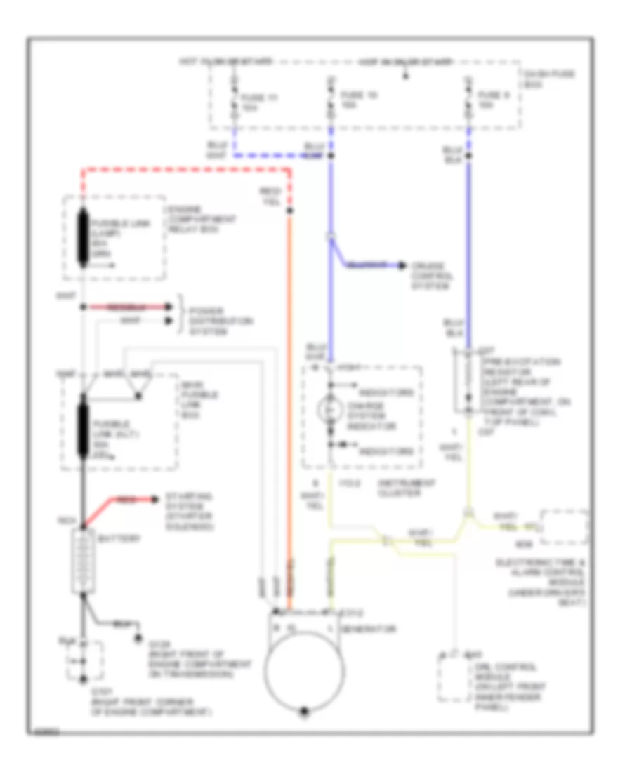 Charging Wiring Diagram for Hyundai Elantra GLS 1995