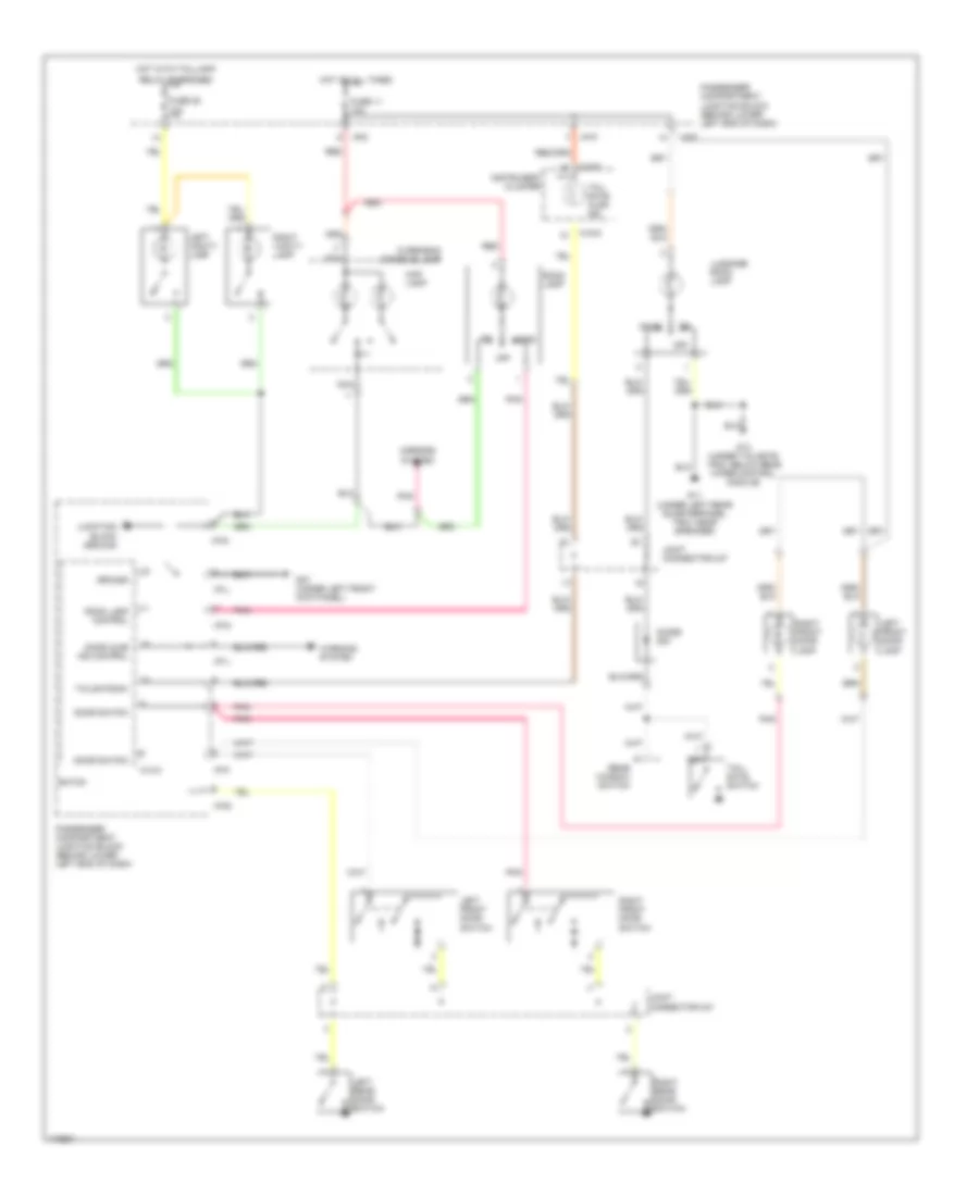 Courtesy Lamps Wiring Diagram with Sunroof for Hyundai Santa Fe 2003