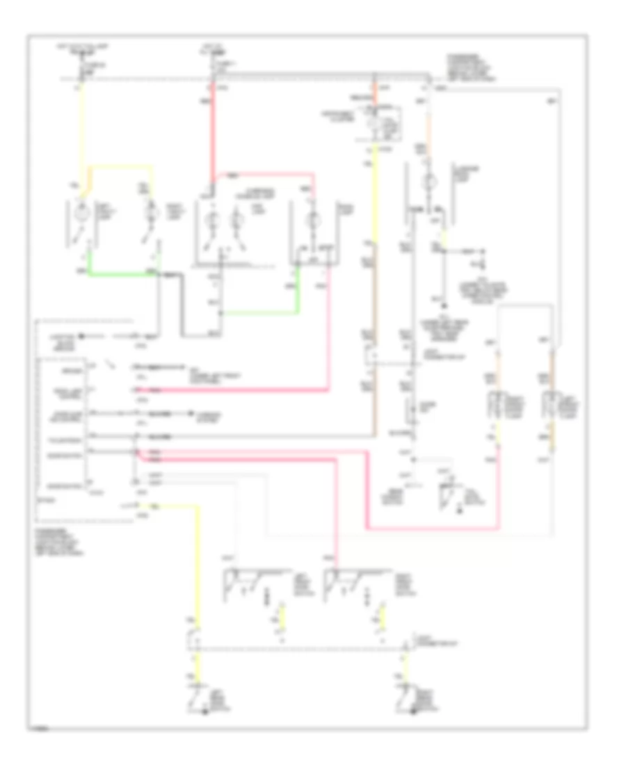 Courtesy Lamps Wiring Diagram without Sunroof for Hyundai Santa Fe 2003