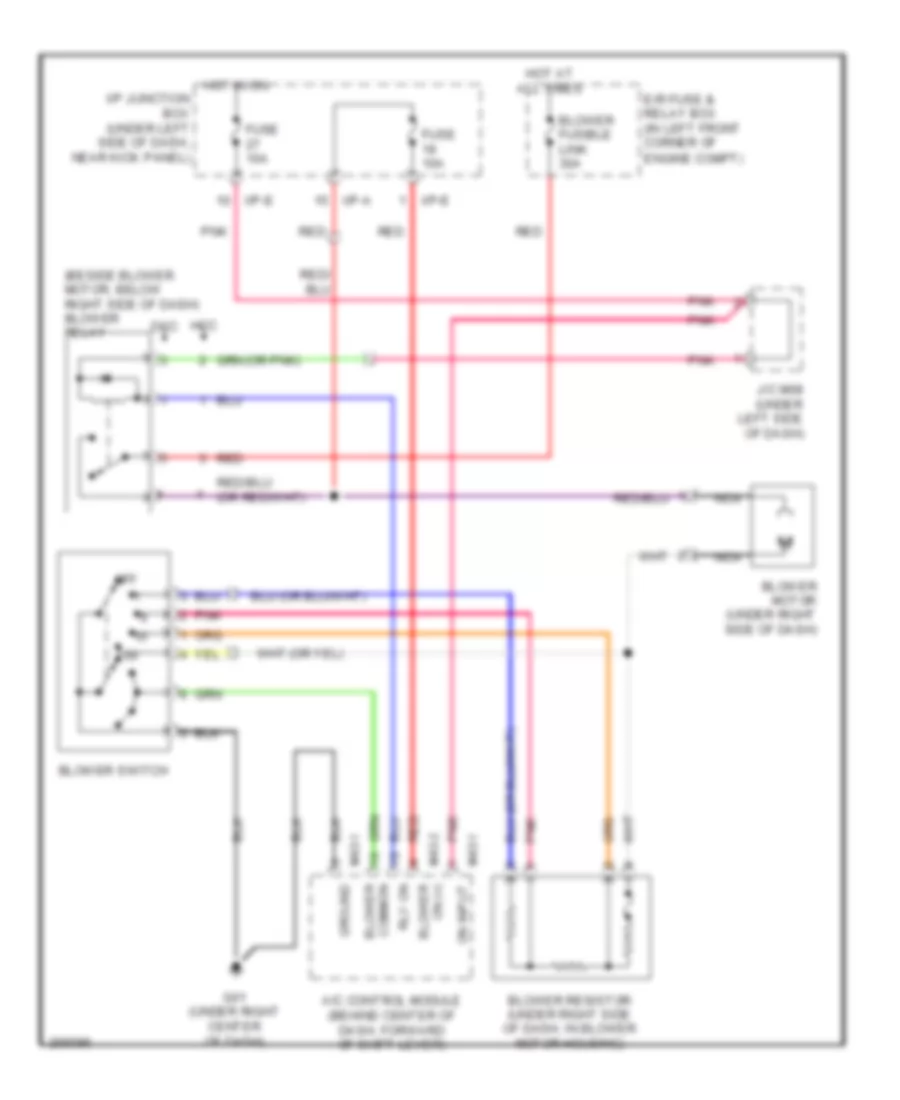 Heater Wiring Diagram for Hyundai Tucson Limited 2007