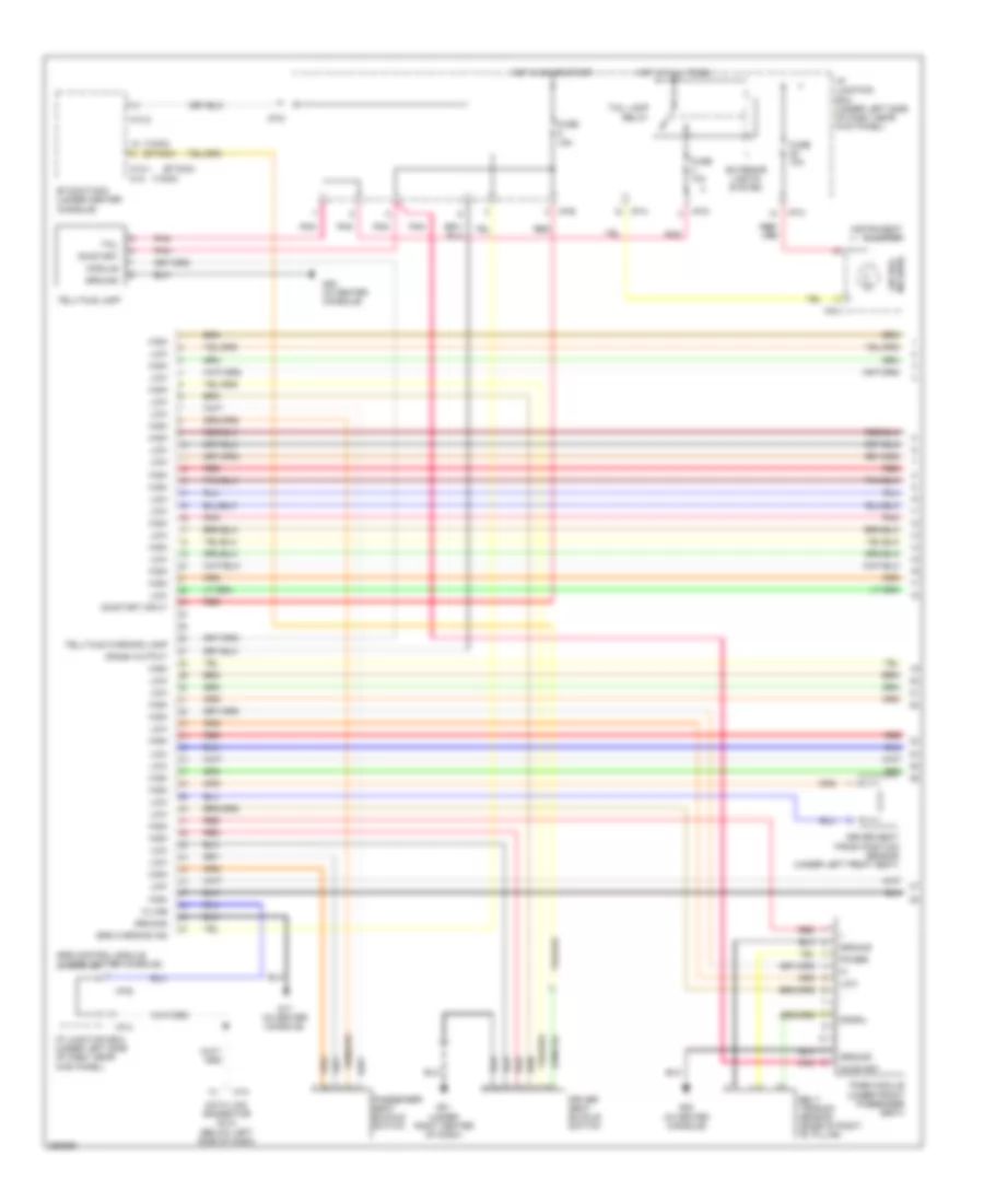 Supplemental Restraints Wiring Diagram 1 of 2 for Hyundai Tucson Limited 2007
