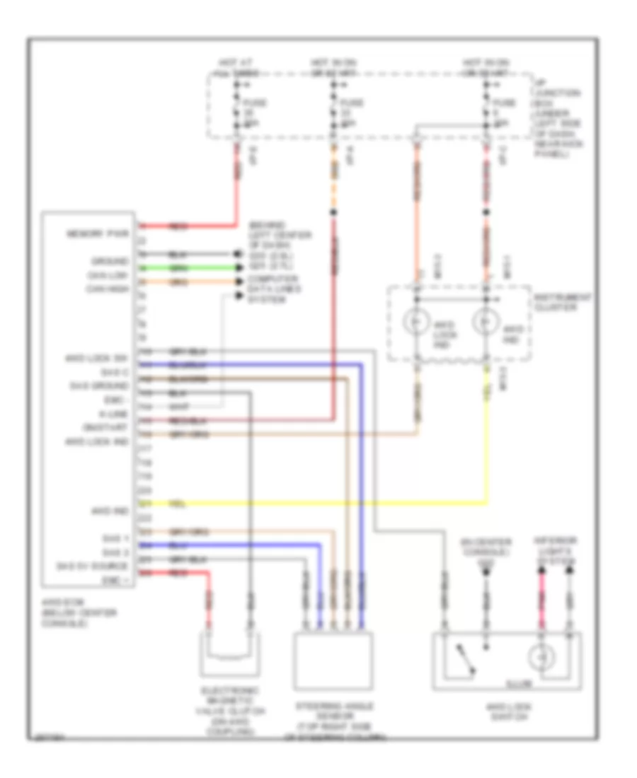 4WD Wiring Diagram with ABS for Hyundai Tucson Limited 2007