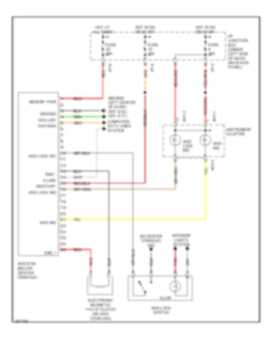 4WD Wiring Diagram, with ESC for Hyundai Tucson Limited 2007