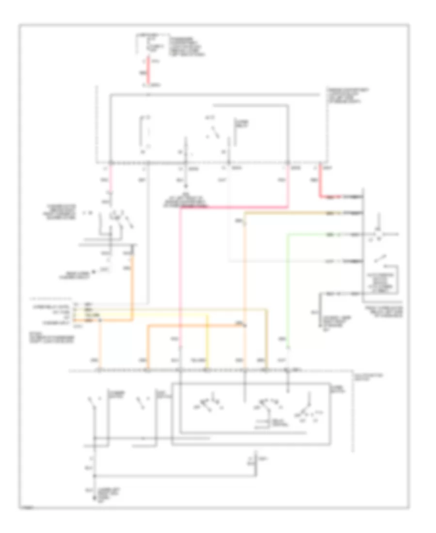 Электросхема передних стеклоочистителей дворников и омывателя лобового стекла для Hyundai Santa Fe GLS 2003