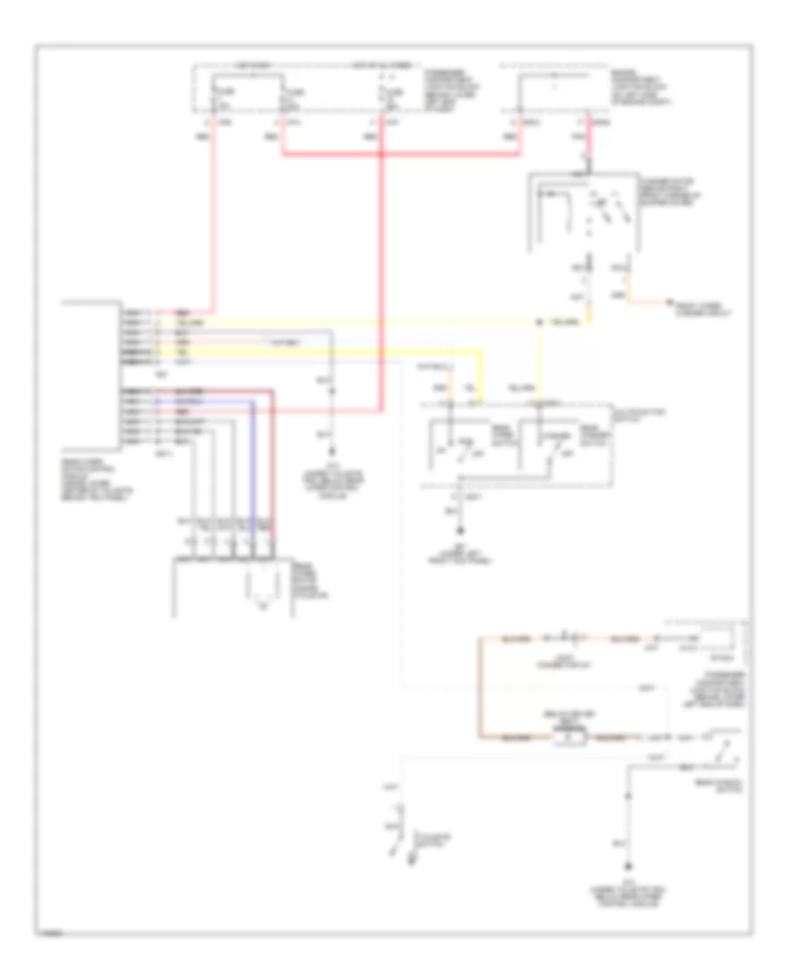 Электросхема заднего стеклоочистителя дворника и омывателя для Hyundai Santa Fe GLS 2003
