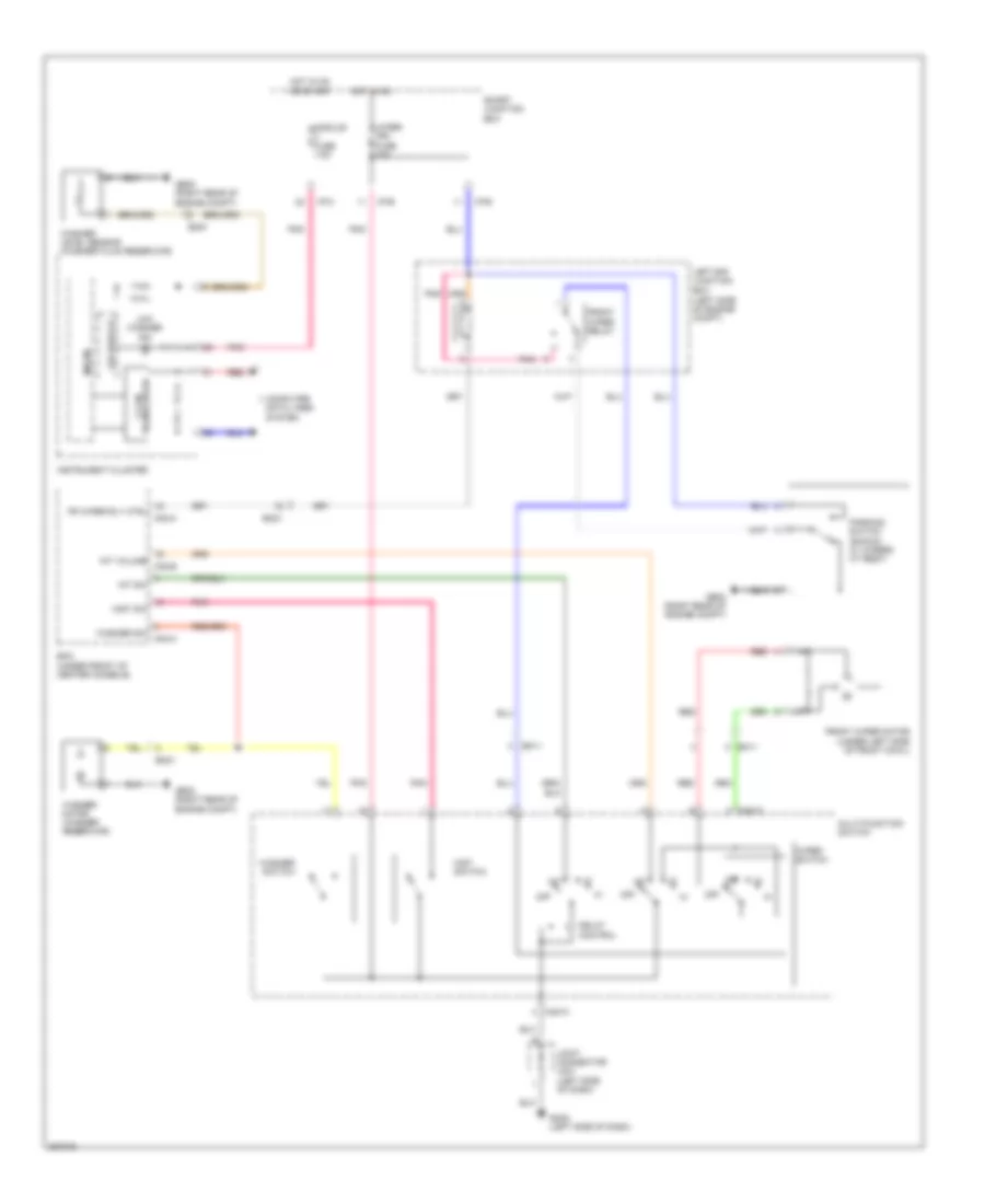 Электросхема стеклоочистителя, дворников и омывателя для Hyundai Genesis Coupe 2.0T Premium 2013