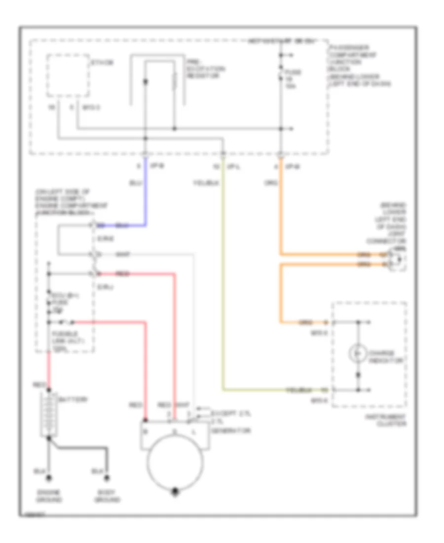 Charging Wiring Diagram for Hyundai Santa Fe LX 2003