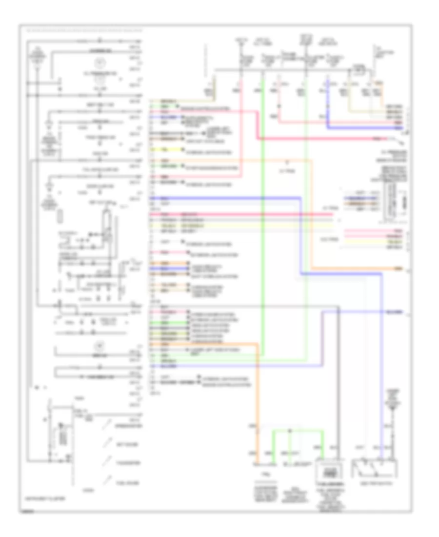 Instrument Cluster Wiring Diagram 1 of 2 for Hyundai Veracruz GLS 2007