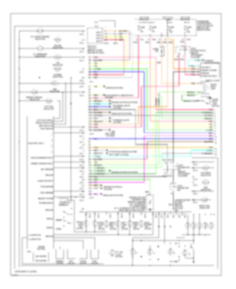 Instrument Cluster Wiring Diagram 1 of 2 for Hyundai Sonata 2003