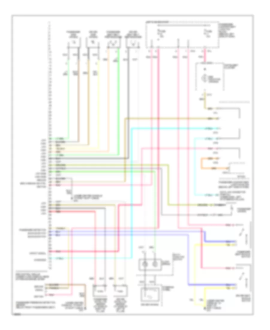 Supplemental Restraints Wiring Diagram for Hyundai Sonata 2003