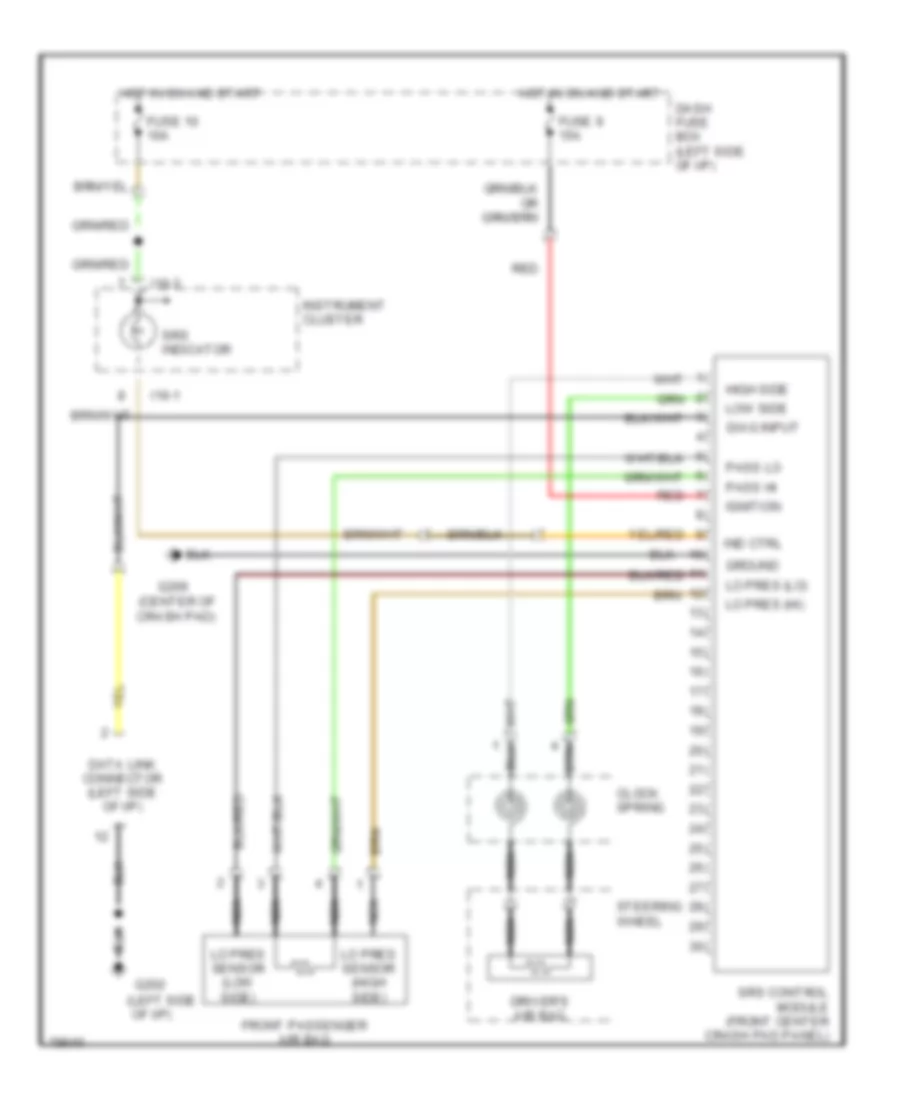 Supplemental Restraint Wiring Diagram for Hyundai Sonata 1995