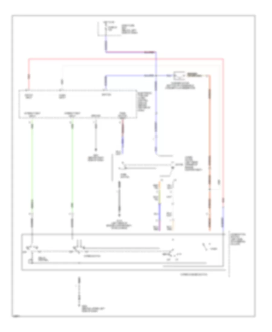 Электросхема стеклоочистителя, дворников и омывателя, без Блок управления ETACS для Hyundai Sonata GL 1995