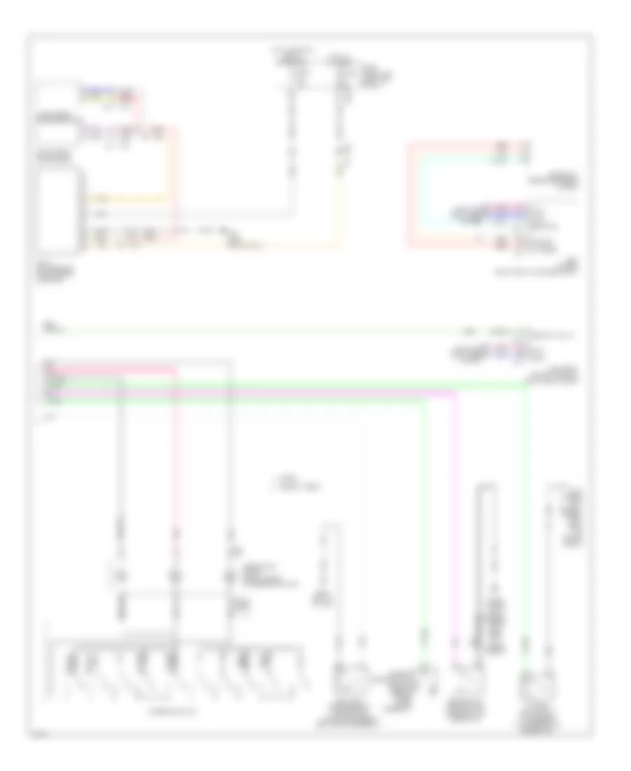 Электросхема панели приборов (2 из 2) для Infiniti Q50 Hybrid Premium 2014