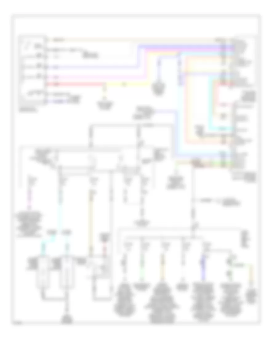 Электросхема блока предохранителей и реле (2 из 3) для Infiniti M35 2009