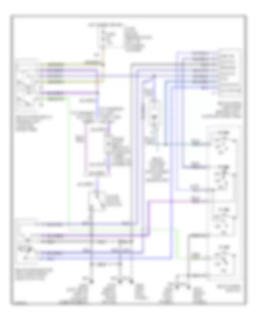Электросхема заднего стеклоочистителя и омывателя стекла для Infiniti QX4 1999