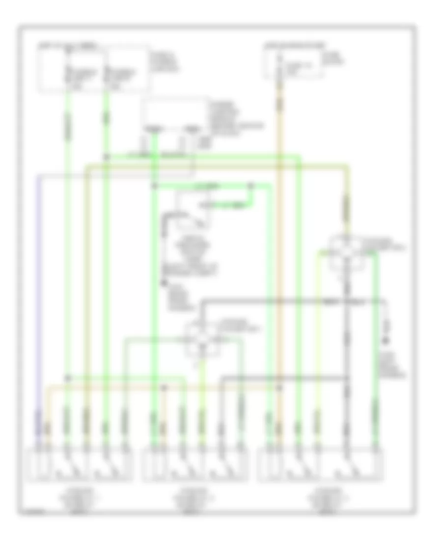 Электросхема системы охлаждения для Infiniti G20 2000
