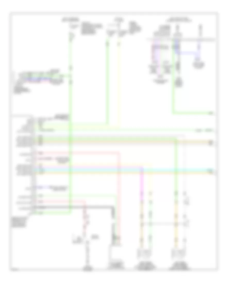 Электросхема антиблокировочной тормозной системы АБС (ABS), кроме гибрида (1 из 2) для Infiniti Q50 Premium 2014