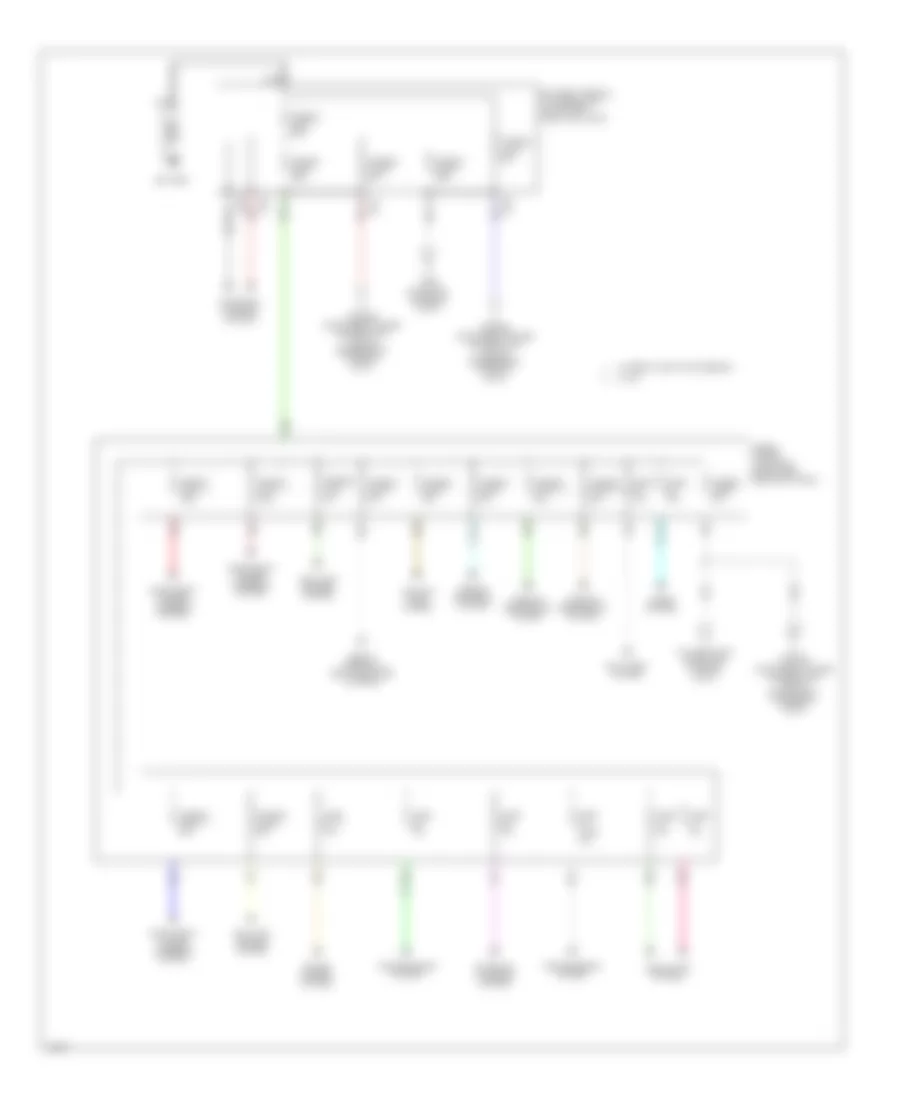 Электросхема блока предохранителей и реле, кроме гибрида (1 из 4) для Infiniti Q50 Premium 2014
