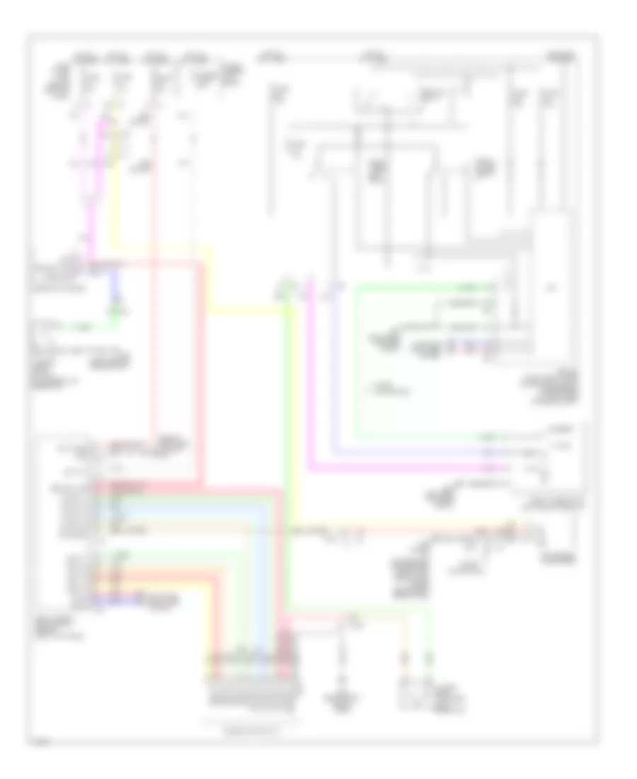 Электросхема стеклоочистителя, дворников и омывателя для Infiniti Q60 2014
