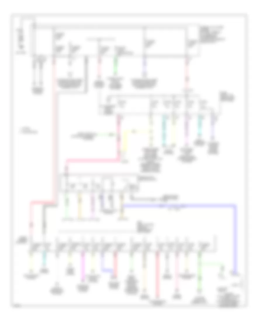 Электросхема блока предохранителей и реле (1 из 3) для Infiniti Q60 2014