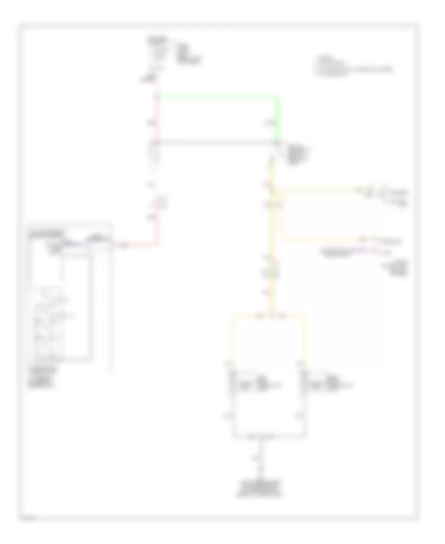 Электросхема заднего хода, A/T для Infiniti Q60 Journey 2014