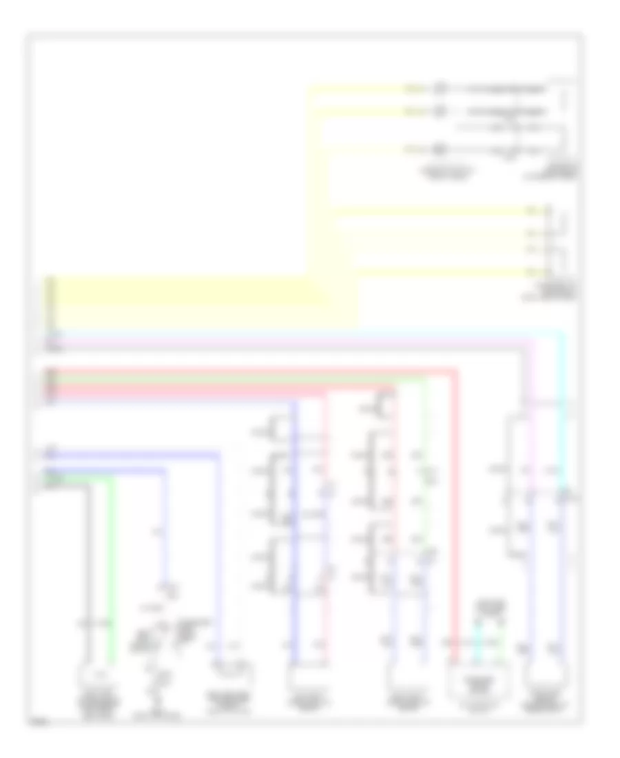 Электросхема подушек безопасности SRS AirBag, кроме гибрида (2 из 2) для Infiniti Q70 5.6 2014