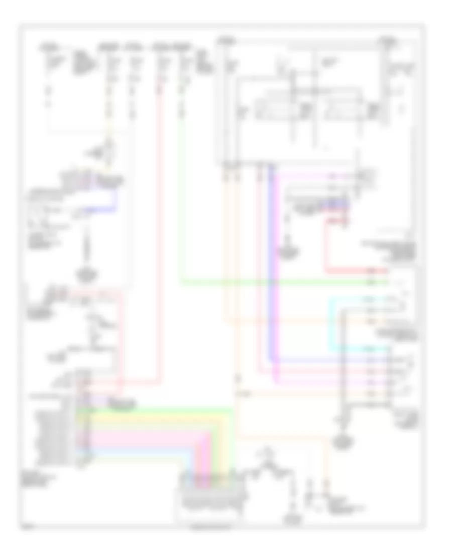 Электросхема стеклоочистителя, дворников и омывателя, Кроме Гибрида для Infiniti Q70 5.6 2014
