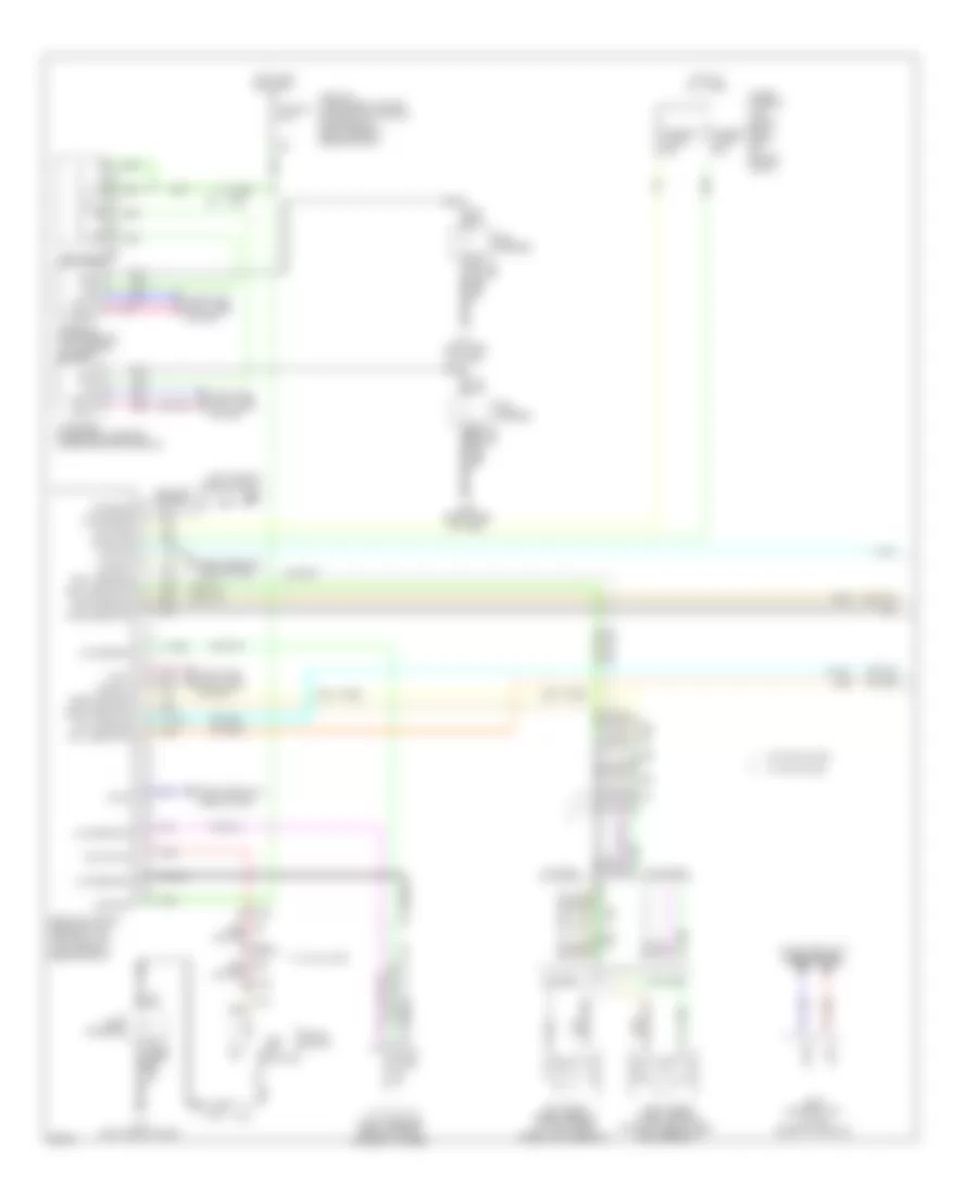 Электросхема антиблокировочной тормозной системы АБС (ABS), кроме гибрида (1 из 2) для Infiniti Q70 5.6 2014