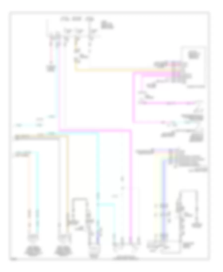 Электросхема антиблокировочной тормозной системы АБС (ABS), кроме гибрида (2 из 2) для Infiniti Q70 5.6 2014