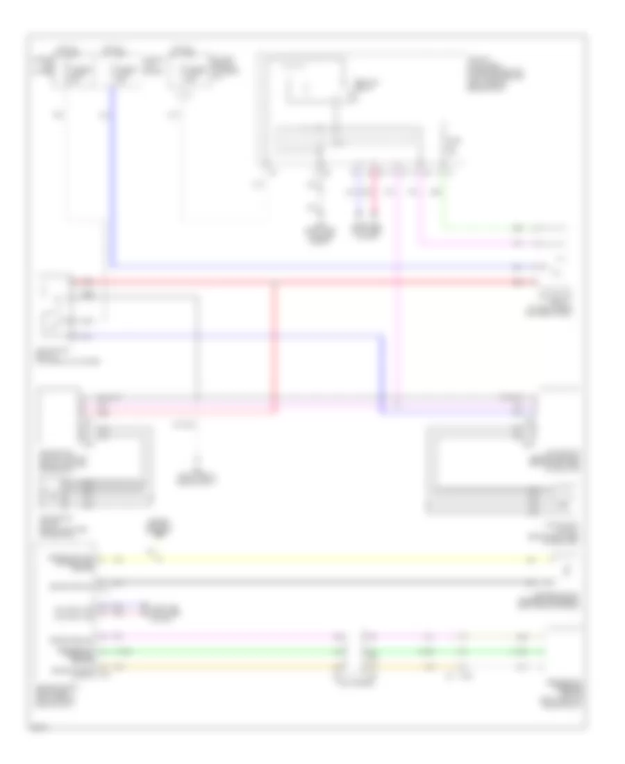 5.6L, Электросхема системы охлаждения для Infiniti Q70 5.6 2014