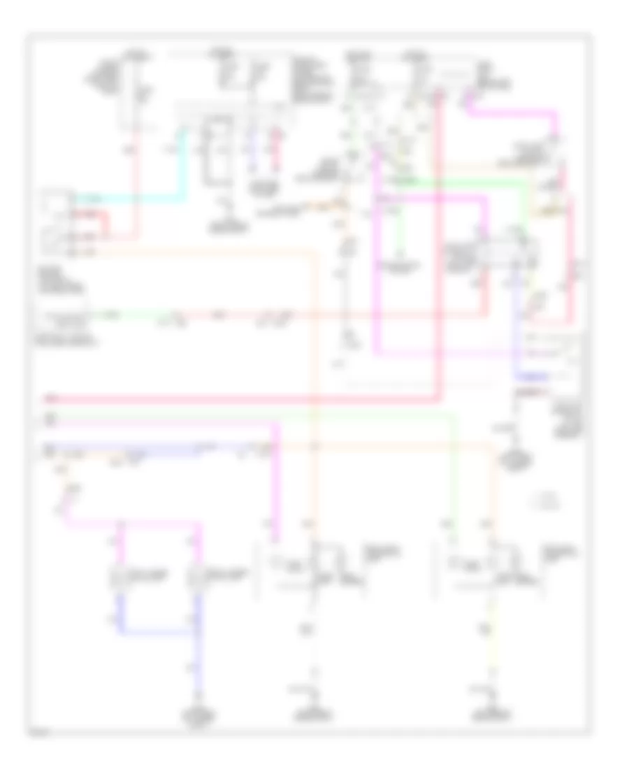 Электросхема внешнего освещения, гибрид (2 из 2) для Infiniti Q70 5.6 2014