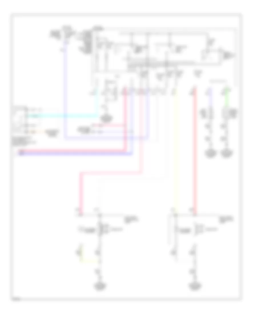 Электросхема фар, кроме гибрида (2 из 2) для Infiniti Q70 5.6 2014