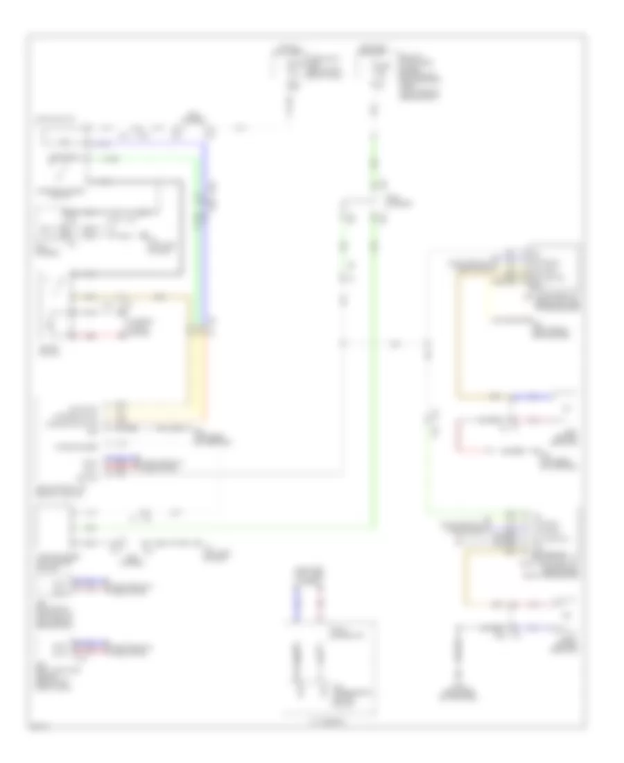 схема информационной системы мертвой точки, кроме гибрида для Infiniti Q70 5.6 2014