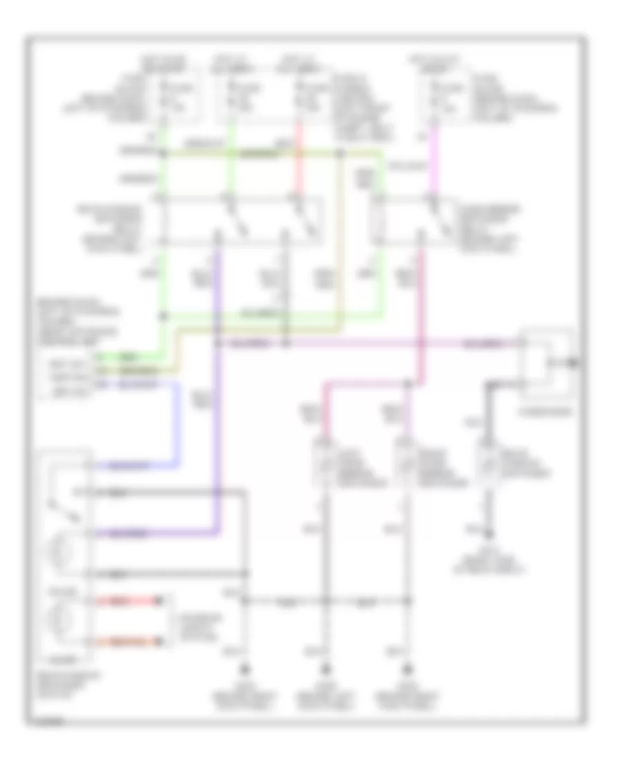 Электросхема систем антизапотевания для Infiniti G20 t 2001