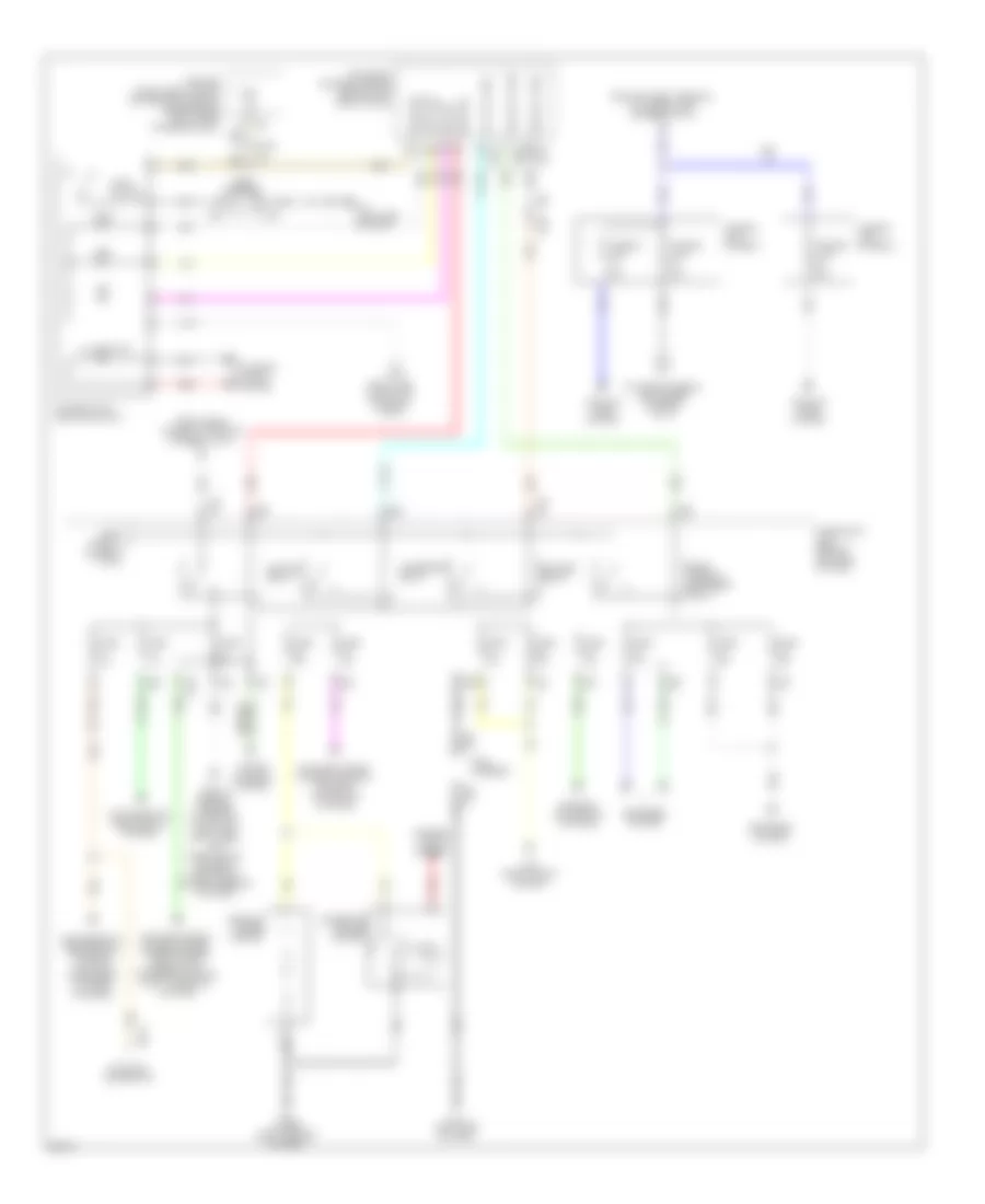 Электросхема блока предохранителей и реле, кроме гибрида (2 из 3) для Infiniti Q70 Hybrid 2014