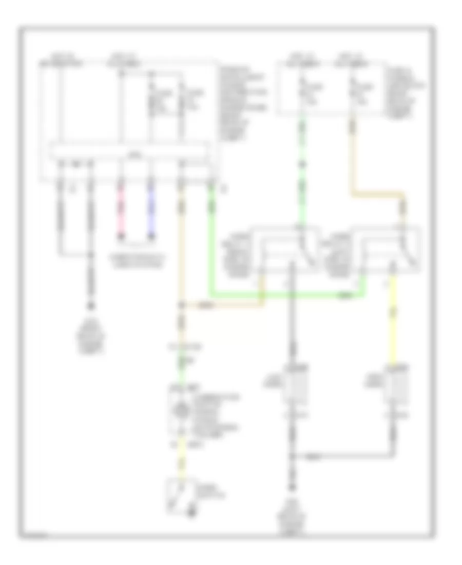 Электросхема звукового сигнал Гудка для Infiniti QX50 Journey 2014