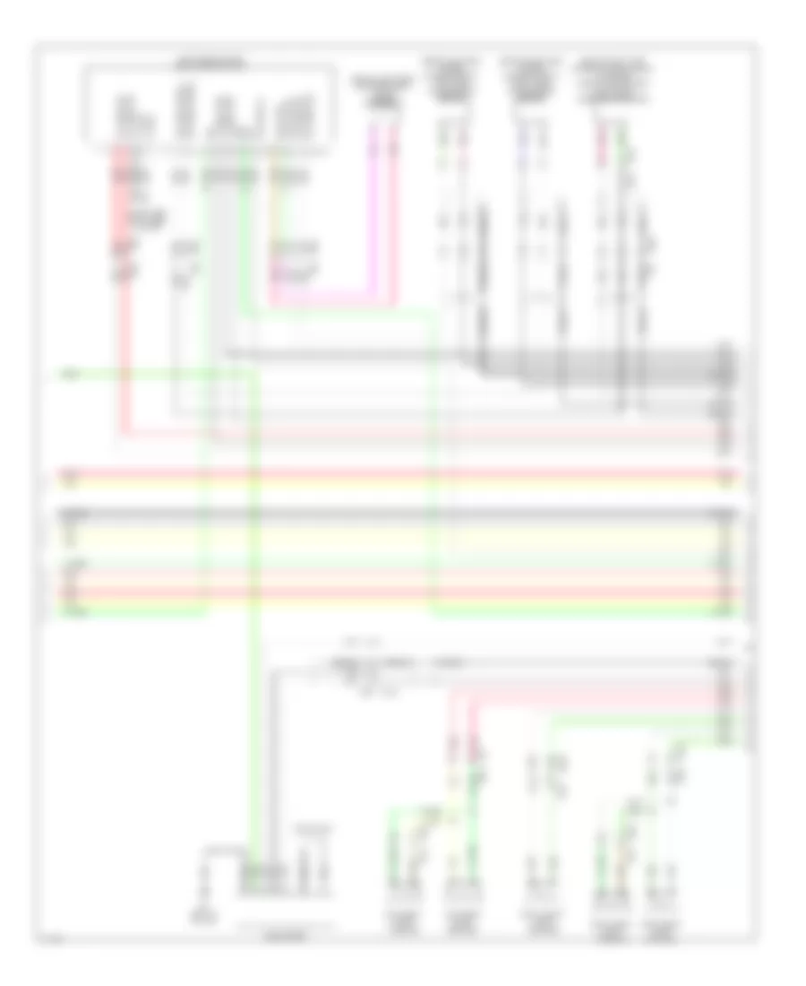 Bose Radio Wiring Diagram, Except Hybrid withNavigation & Surround (6 из 13) для Infiniti QX60 2014