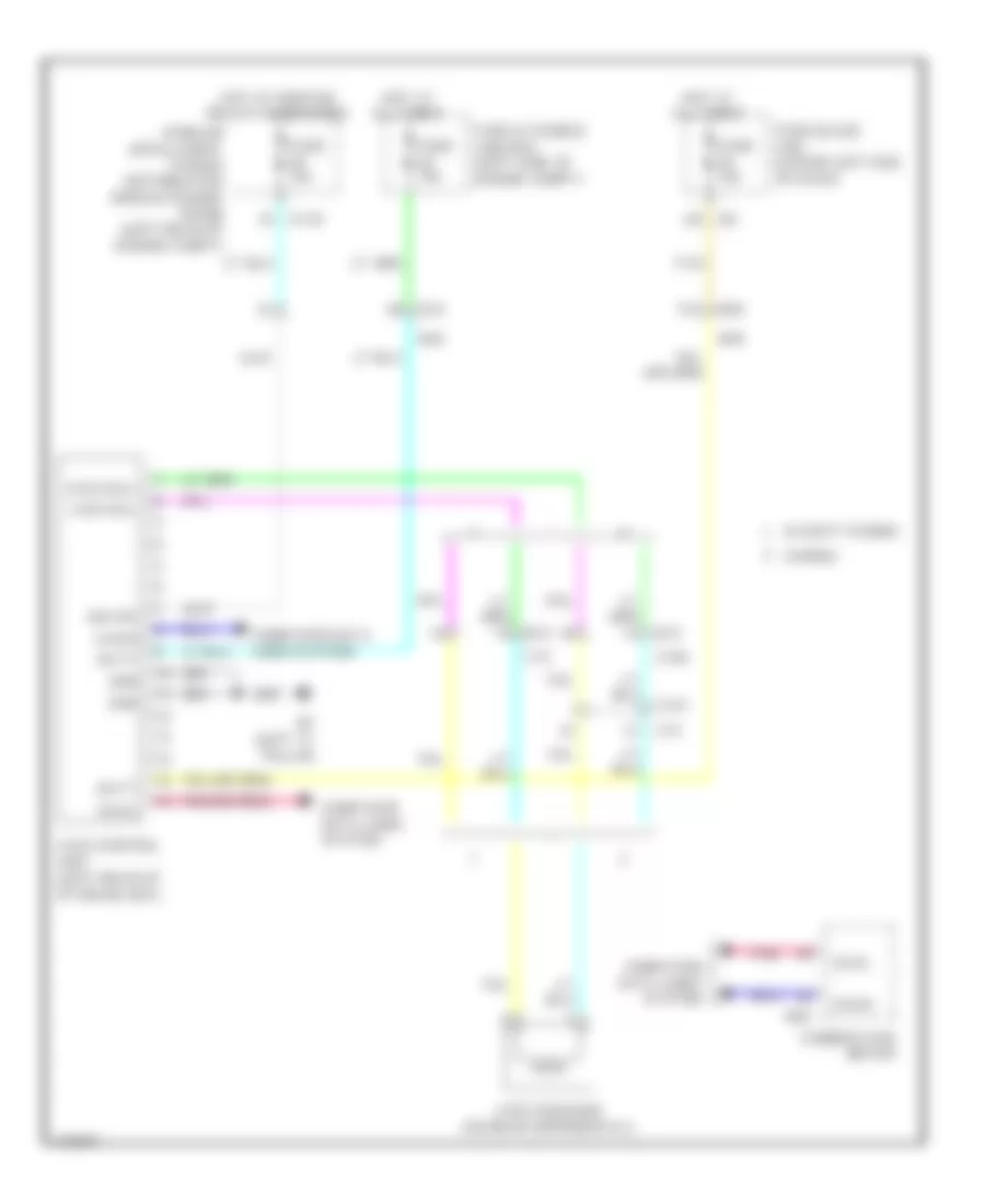3.5L, Электросхема полного привода AWD для Infiniti QX60 Hybrid 2014